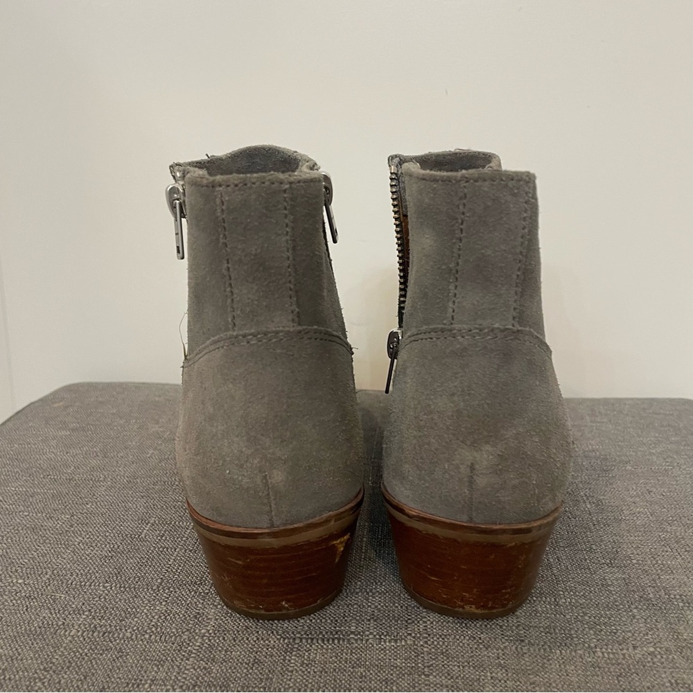 COACH Dani Suede Ankle Boot Western Style - Gray Size 8.5 - Picture 7 of 13